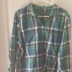 Plaid Button-Down Shirt